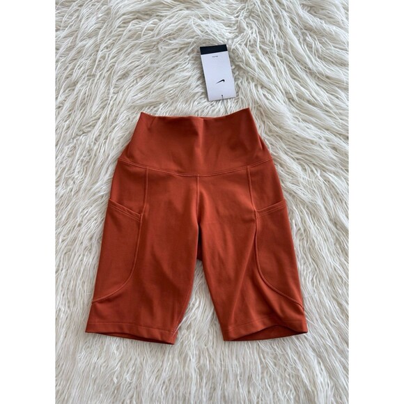 Nike One High-Waisted 8" Biker Shorts With Pockets Burnt Sunrise Size XS - Picture 2 of 10